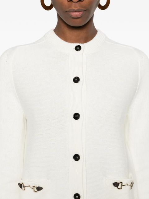 Gucci Horsebit-detail buttoned cardigan - White - zdjęcie produktu nr 2