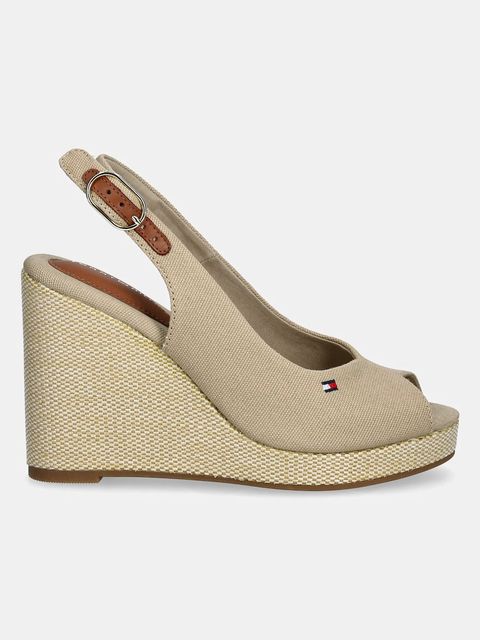 Tommy Hilfiger sandały FLAG HIGH WEDGE ESPAD SLINGBACK