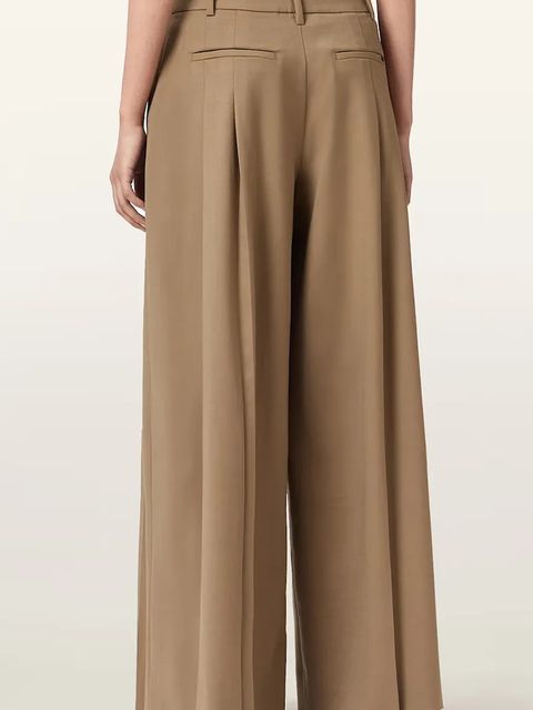 AllSaints spodnie wide leg damskie z wełną POPPY - zdjęcie produktu nr 1