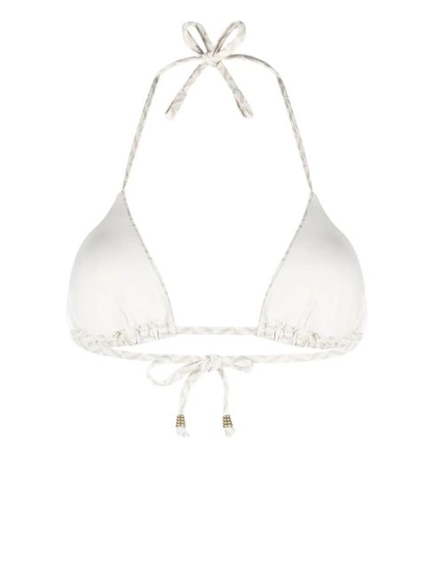 TWINSET herringbone-pattern bikini top - White - zdjęcie produktu nr 2