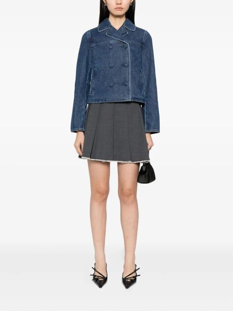 Self-Portrait double-breasted denim jacket - Blue - zdjęcie produktu nr 2