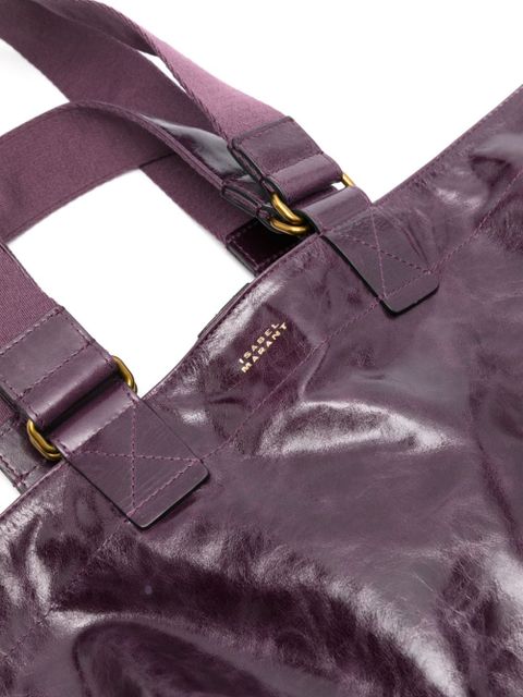 ISABEL MARANT Wardy leather tote bag - Purple