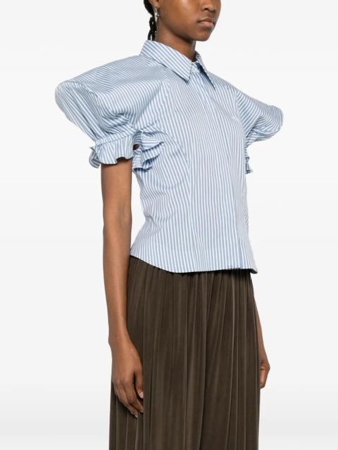 Vivienne Westwood striped short-sleeved shirt - Blue