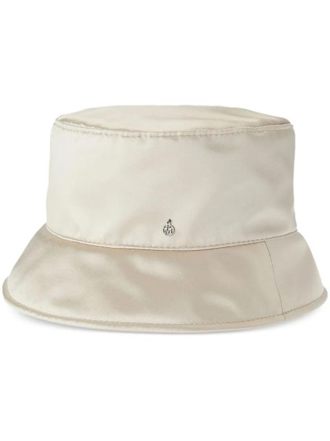 Maison Michel Axel silk-satin bucket hat - Neutrals - zdjęcie produktu nr 1