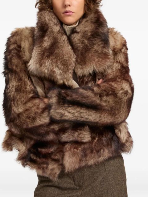 Yves Salomon shearling jacket - Brown