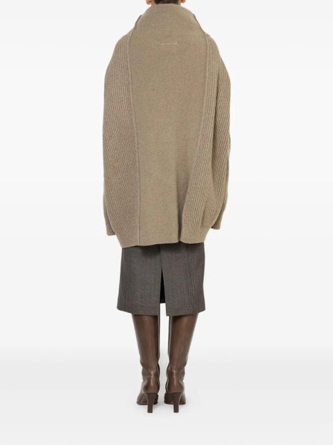 MM6 Maison Margiela ribbed zip-up jacket - Green