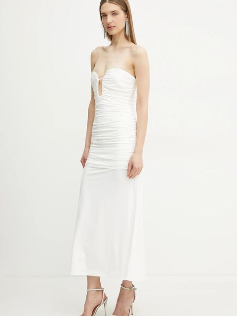 Bardot sukienka kolor biały maxi dopasowana 59692DB1 - zdjęcie produktu nr 2