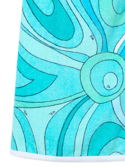 PUCCI Marmo-print terry dress - Blue