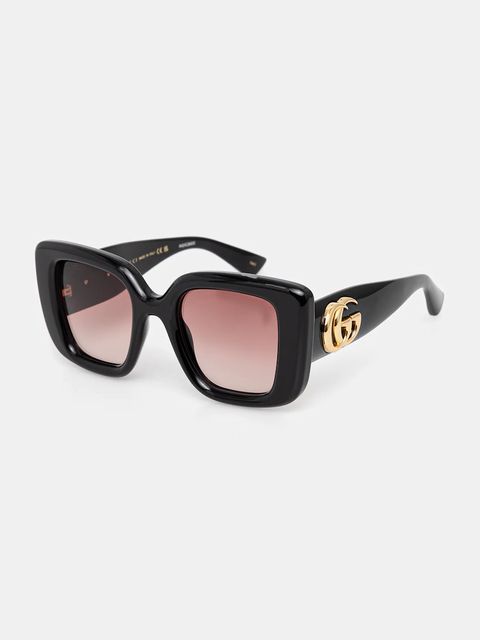Gucci okulary przeciwsłoneczne damskie kolor czarny GG1975S