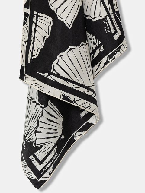 Karl Lagerfeld apaszka jedwabna K/SIGNATURE