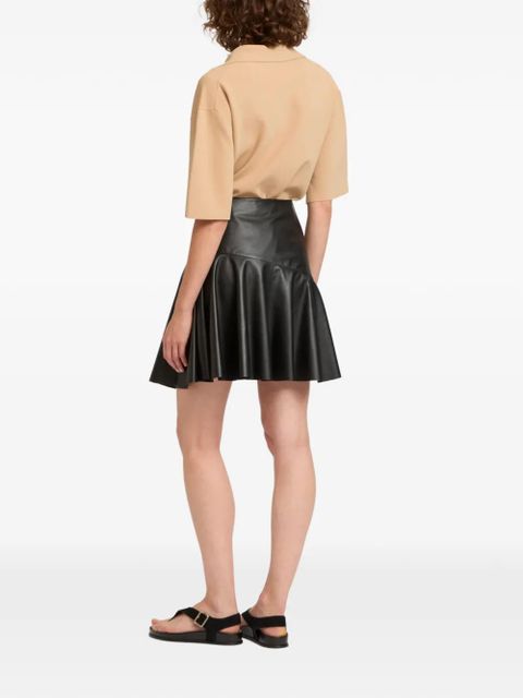 Yves Salomon panelled leather skirt - Black