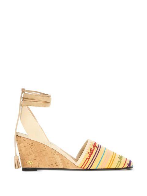 Valentino Garavani multicolour striped espadrilles - Neutrals - zdjęcie produktu nr 1