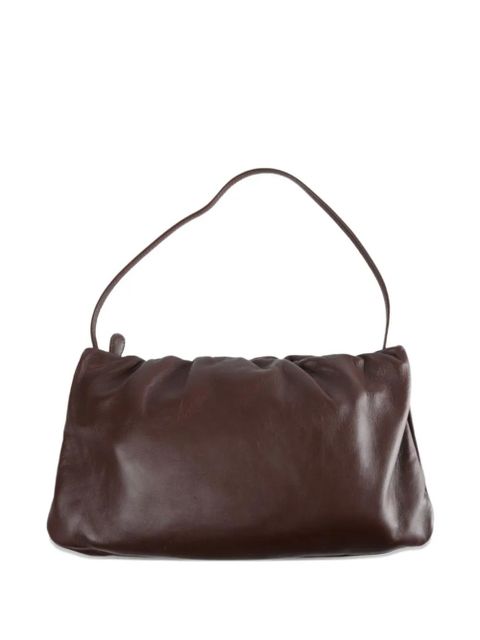 The Row gathered leather tote bag - Brown - zdjęcie produktu nr 1