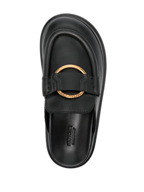 Moncler Bell leather mules - Black