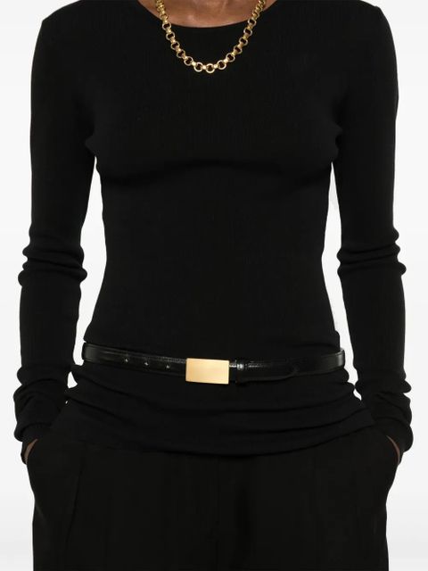 TOTEME compact cotton T-shirt - Black