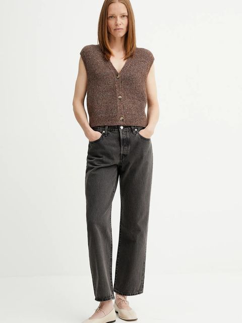 Marc O'Polo kamizelka z domieszką wełny damski kolor brązowy 5000006803