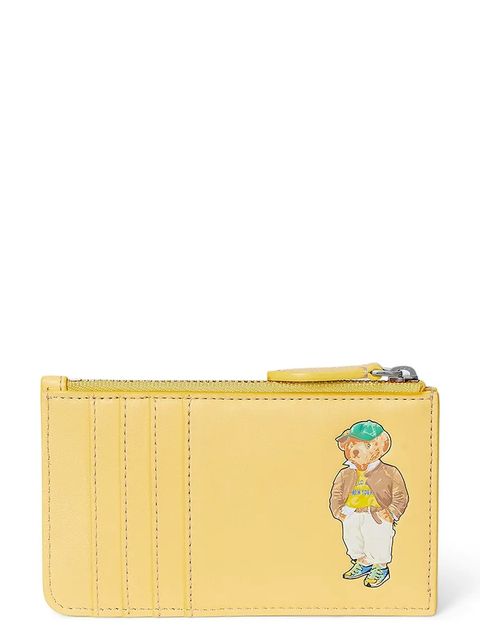 Polo Ralph Lauren portfel skórzany damski kolor żółty 427973075 - zdjęcie produktu nr 1