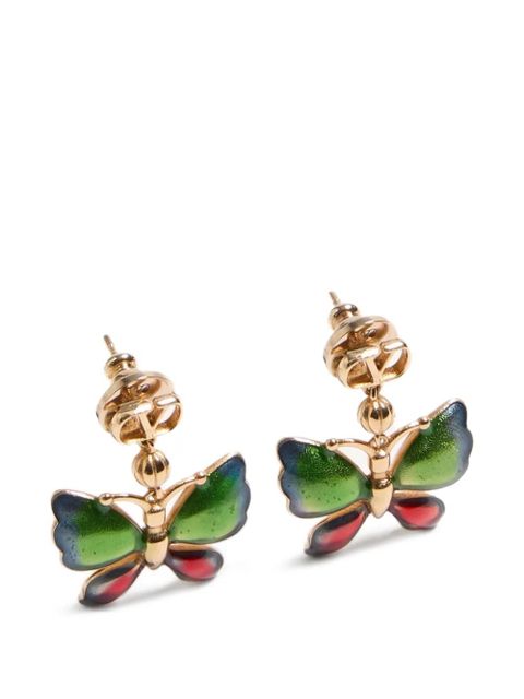 Valentino Garavani Vouloirvoler metal and enamel earrings - Gold