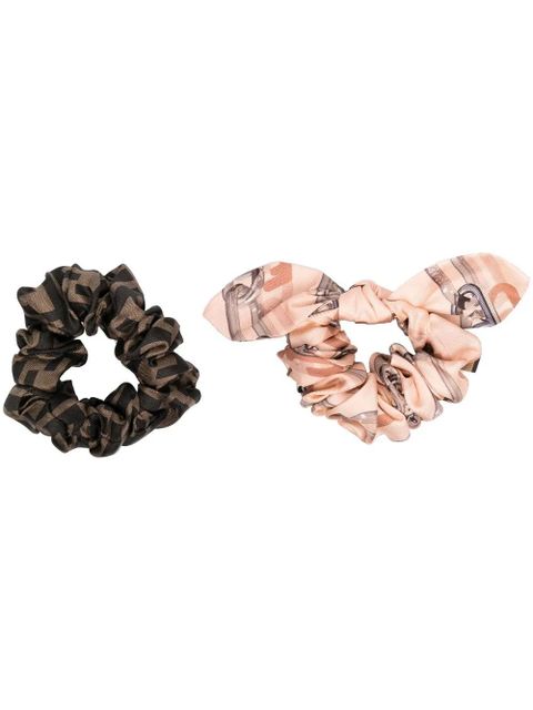 FENDI set-of-two elasticated hair bands - Pink