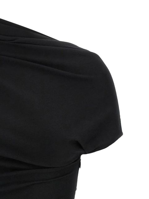ENTIRE STUDIOS Flap draped short-sleeve top - Black