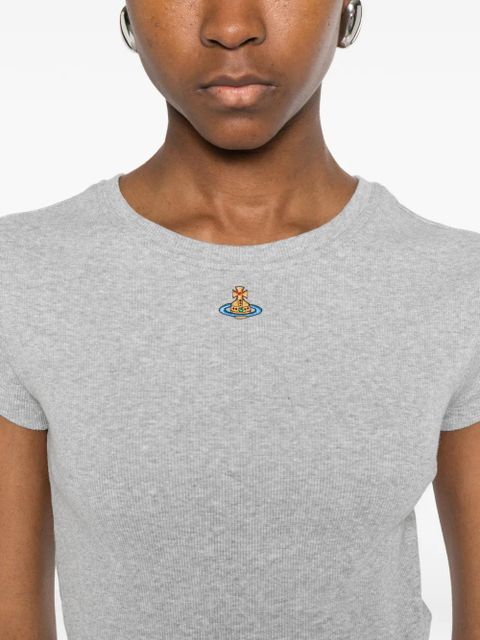 Vivienne Westwood logo-embroidered T-shirt - Grey
