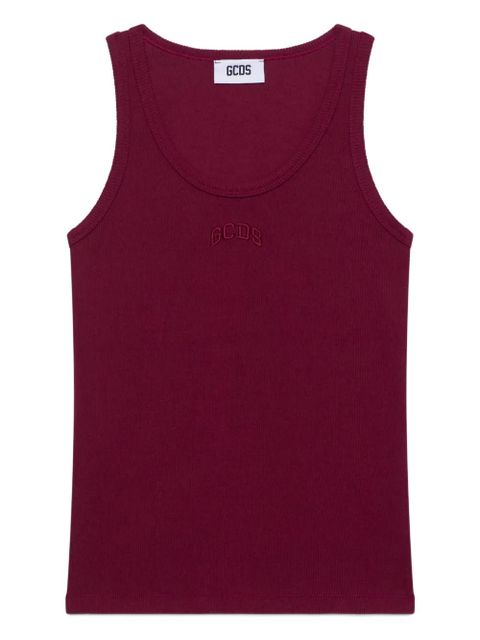 GCDS ribbed embroidered tank top - zdjęcie produktu nr 1