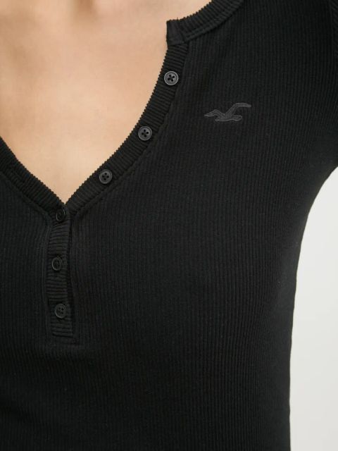 Hollister Co. longsleeve damski kolor czarny KI339-3684