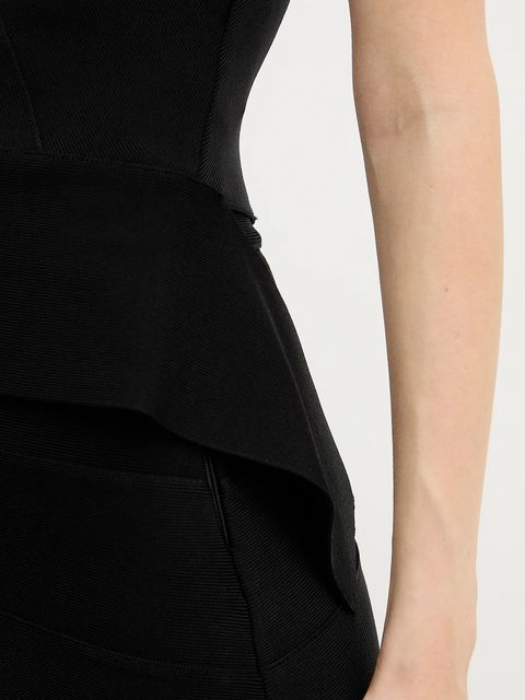 Herve Leger bluzka Betty damska kolor czarny gładka HLT1536082