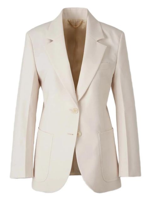 Victoria Beckham side-pocket buttoned blazer - Neutrals - zdjęcie produktu nr 1