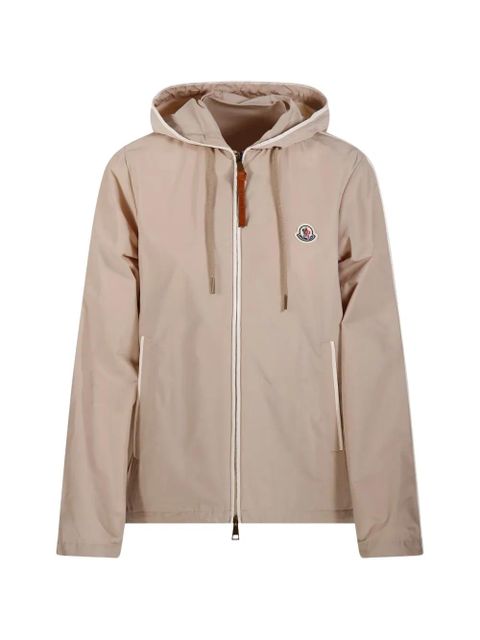 Moncler Sarracenia logo-patch hooded jacket - Neutrals - zdjęcie produktu nr 1
