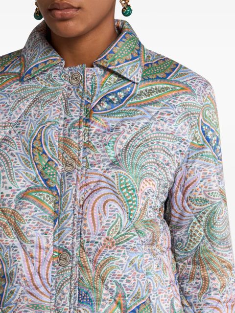 ETRO printed quilted jacket - White