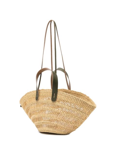 Muun Chantelle woven straw tote bag - Neutrals