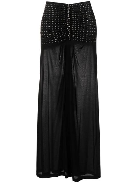 Rabanne high-waisted studded skirt - Black - zdjęcie produktu nr 1