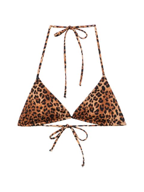 MC2 Saint Barth Leah leopard-print bikini top - Brown - zdjęcie produktu nr 1