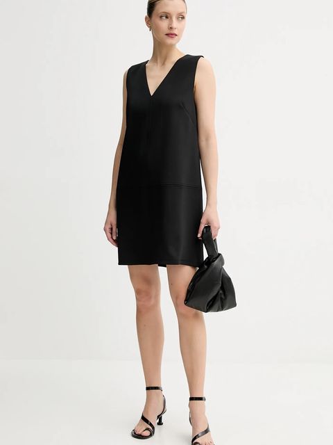 Calvin Klein sukienka kolor czarny mini prosta LV044D025G