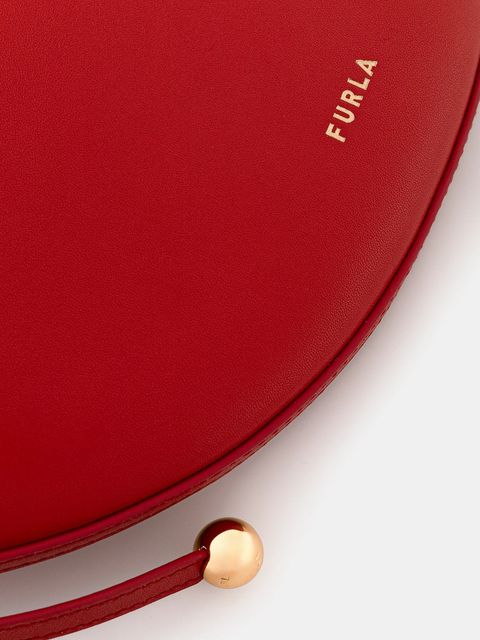 Furla torebka skórzana Moonstone M Shoulder Bag kolor czerwony WB01868 BX3104 4484S