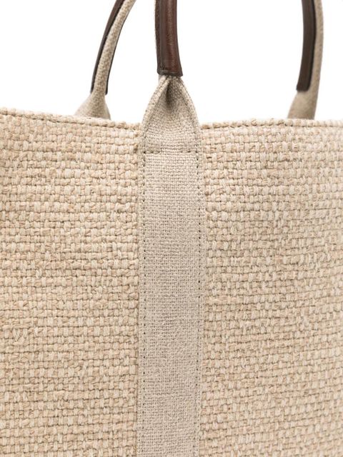 The Row Georgia woven tote bag - Neutrals