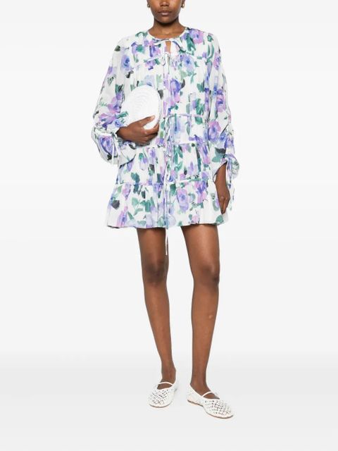 Aje clover-print mini dress - White - zdjęcie produktu nr 2