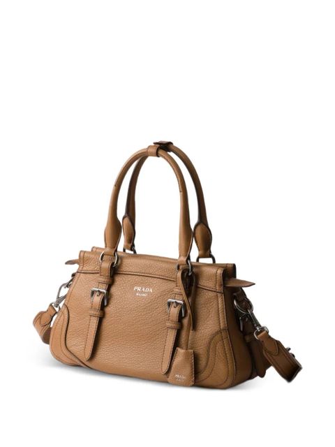 Prada large leather tote bag - Brown