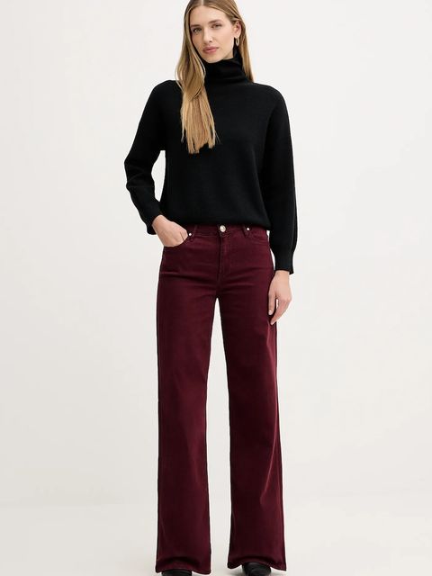 Guess jeansy damskie kolor bordowy W5BA96 WFQYB - zdjęcie produktu nr 2