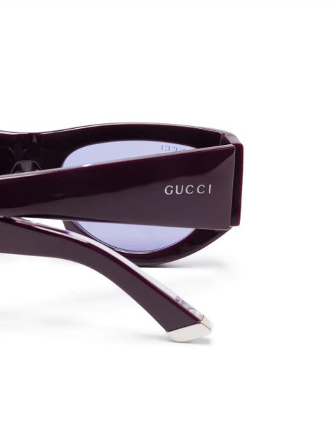 Gucci Eyewear rectangle-frame sunglasses - Purple