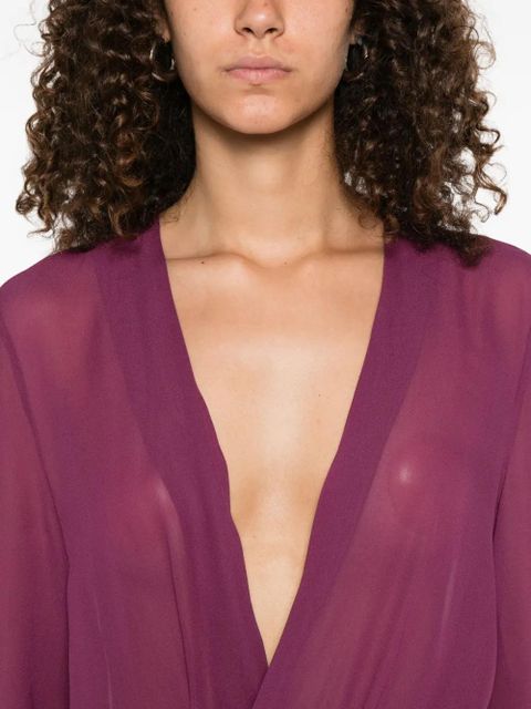 The Attico V-neck blouse - Purple