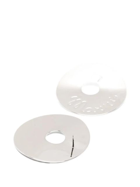 Marni logo round earrings - Silver