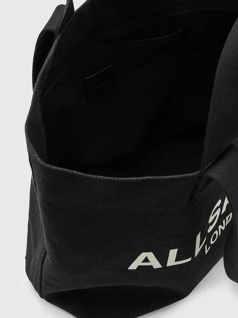 AllSaints torebka bawełniana ALI kolor czarny W163XA
