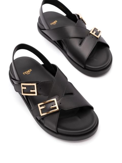 FENDI leather sandals - Black
