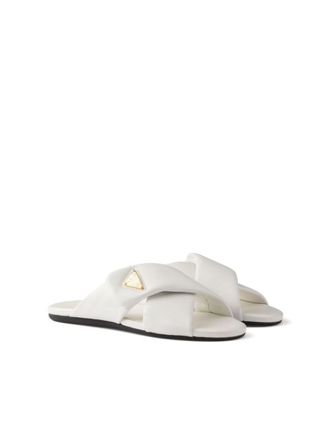 Prada padded nappa-leather slides - White - zdjęcie produktu nr 2