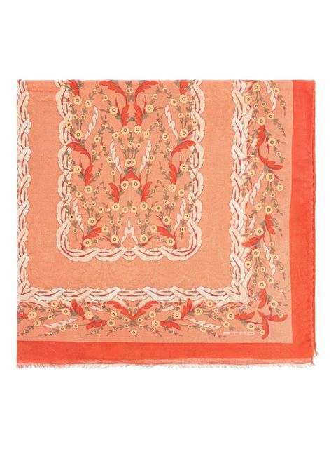 ETRO floral-print scarf - Orange - zdjęcie produktu nr 1