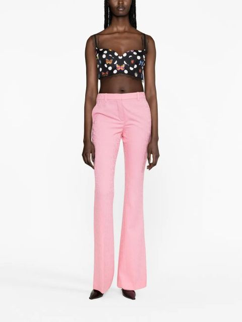 Versace Versace Allover jacquard trousers - Pink