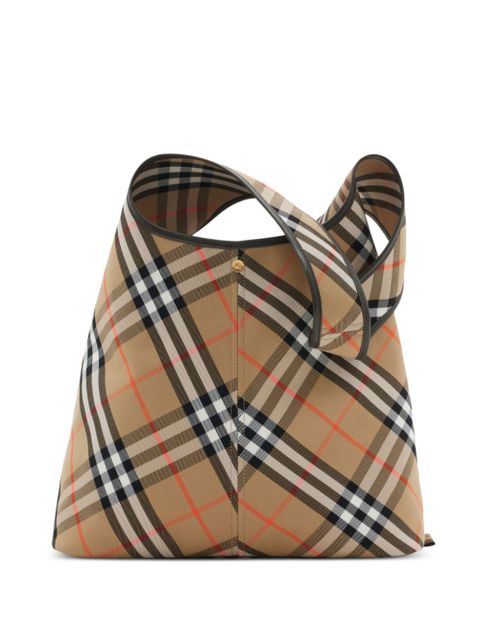 Burberry large check shoulder bag - Neutrals - zdjęcie produktu nr 1