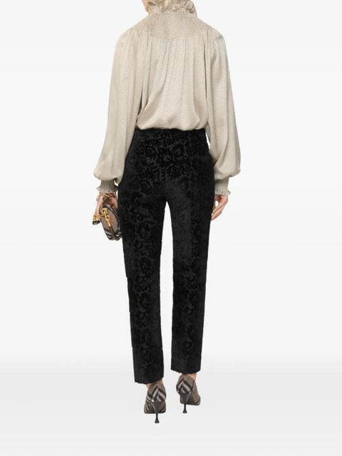 Burberry jacquard velvet trousers - Black - zdjęcie produktu nr 2